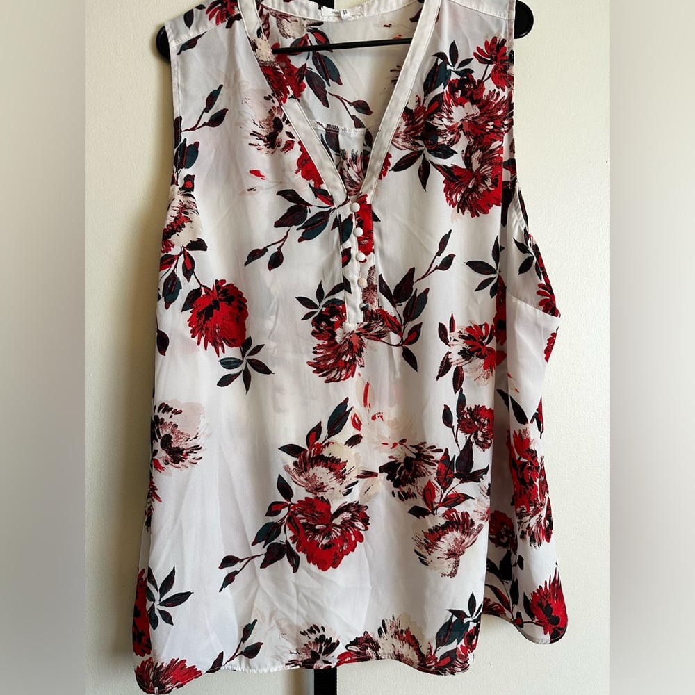 Lightweight red and white shirt perfect for summer!